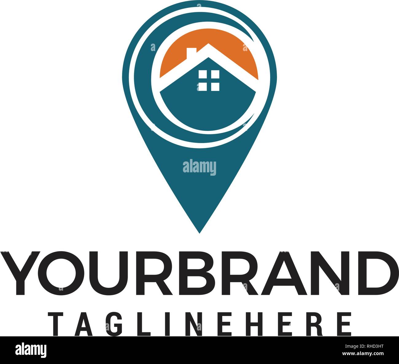 Haus Lage logo Vorlage vektor Icon Design Stock Vektor