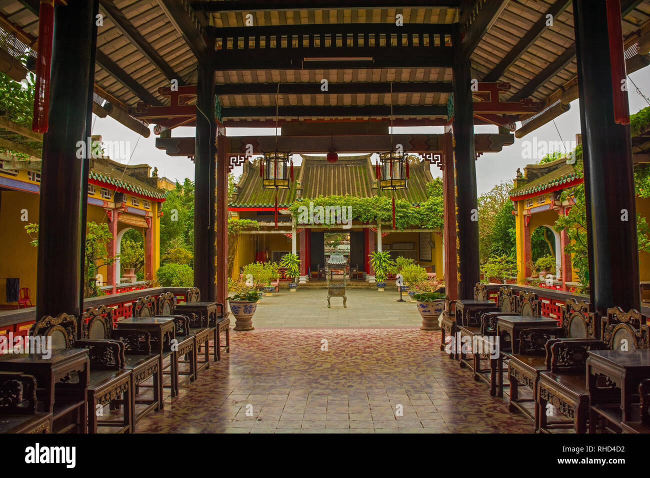 Die historische Hainan Montagehalle in der UNESCO-Zentrale vietnamesischen Stadt Hoi An Stockfoto