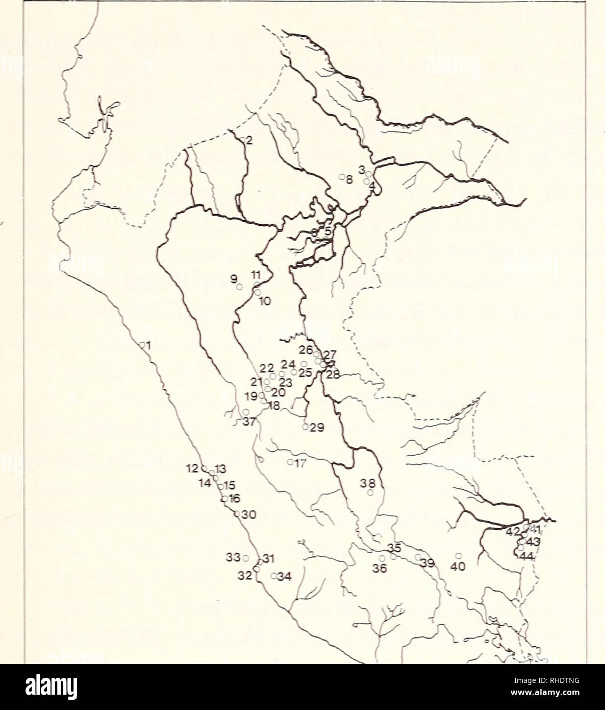 . Bonner zoologische Beiträge: Herausgeber: Zoologisches Forschungsinstitut und Museum Alexander Koenig, Bonn. Biologie; Zoologie. Zur Reptilienfauna Perus 149. 100 200 km Abb. ": Geographische Lage der Fundorte (siehe Text für Fundortnumerierung). Testudinidae Geochelone denticulata (Linnaeus, 1" 66) Am Rio Waikimi und im Madre de Dios-Hafen von Puerto Maldonado fanden wir sterben Rückenpanzer je eines adulten Tieres, sterben vermutlich der menschlichen Ernäh-rung gedient hatten (Vgl. Carrillo de Espinoza 1970). In Restaurants und auf dem Markt von Pucallpa wurden sie 1983 trotz gesetzlichem Stockfoto