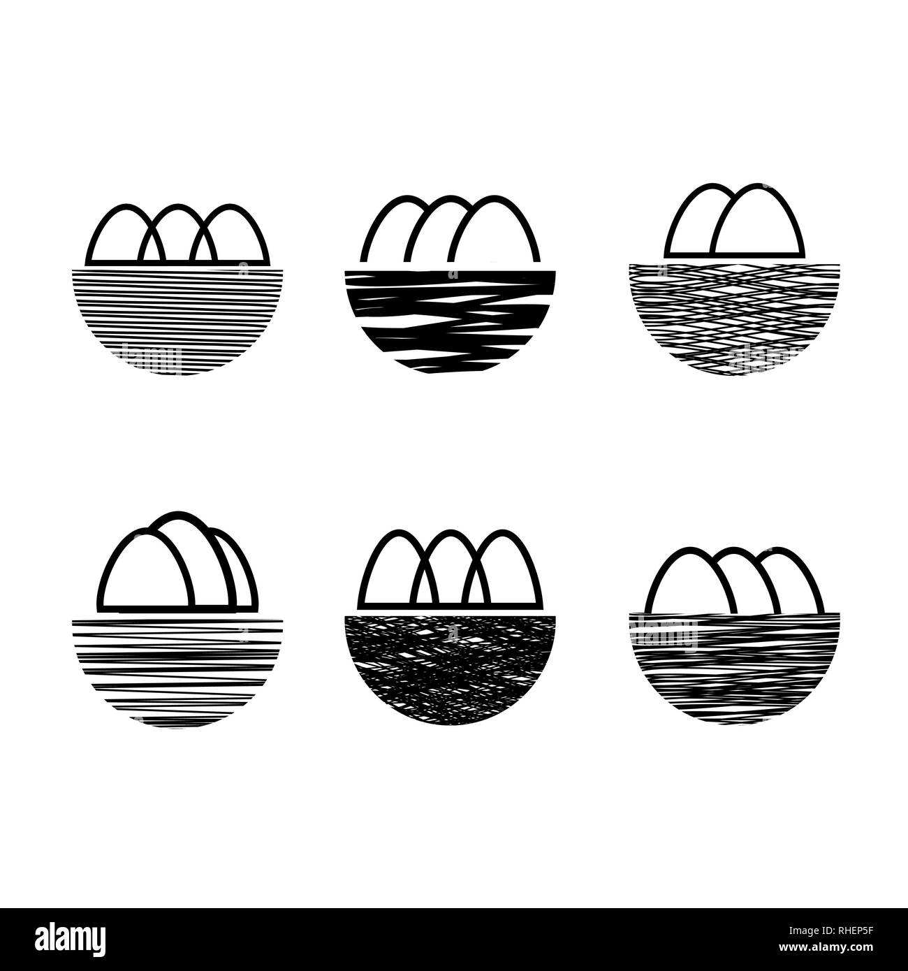 Nest und Eier Symbol Stock Vektor