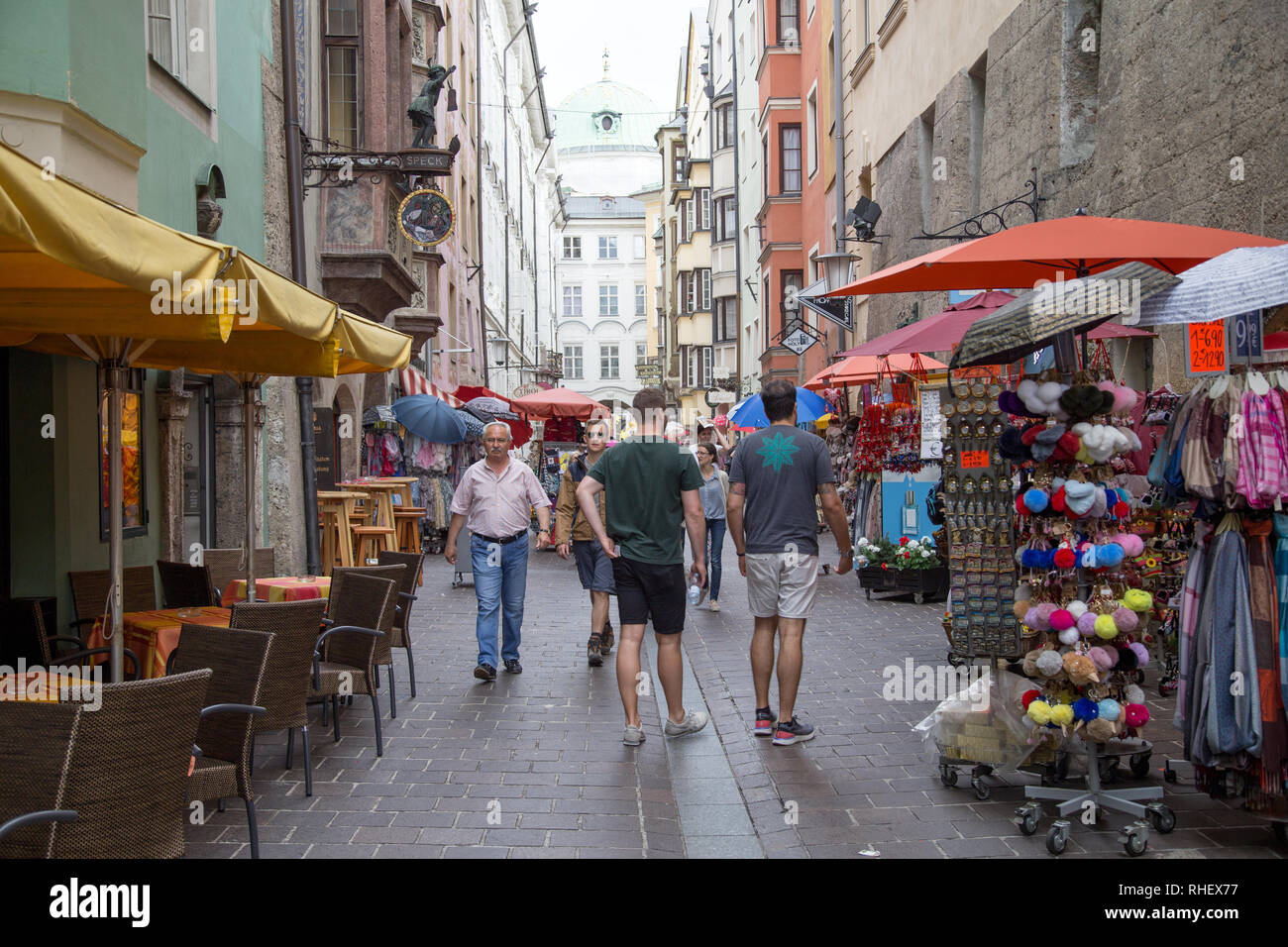 Historische Stadt Innsbruck, Österreich Stockfoto