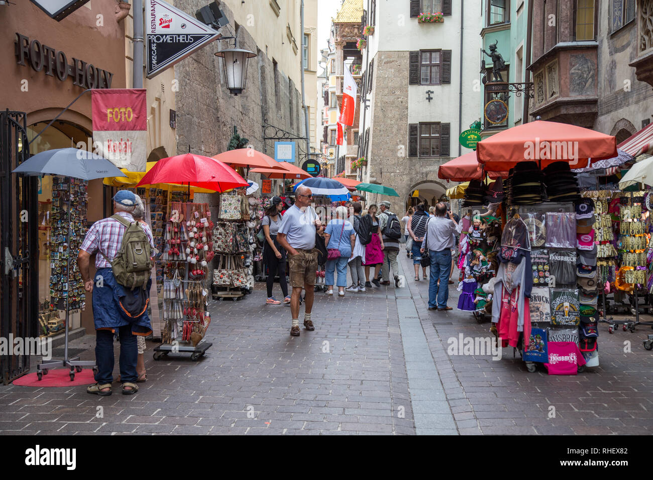 Historische Stadt Innsbruck, Österreich Stockfoto