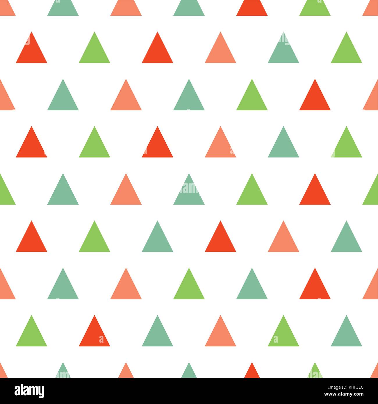 Vektor Nahtlose bunte Dreieck Muster. Geometrische abstrakte Textur. Grün, Rosa, Blau und rote Dreiecke. Stock Vektor