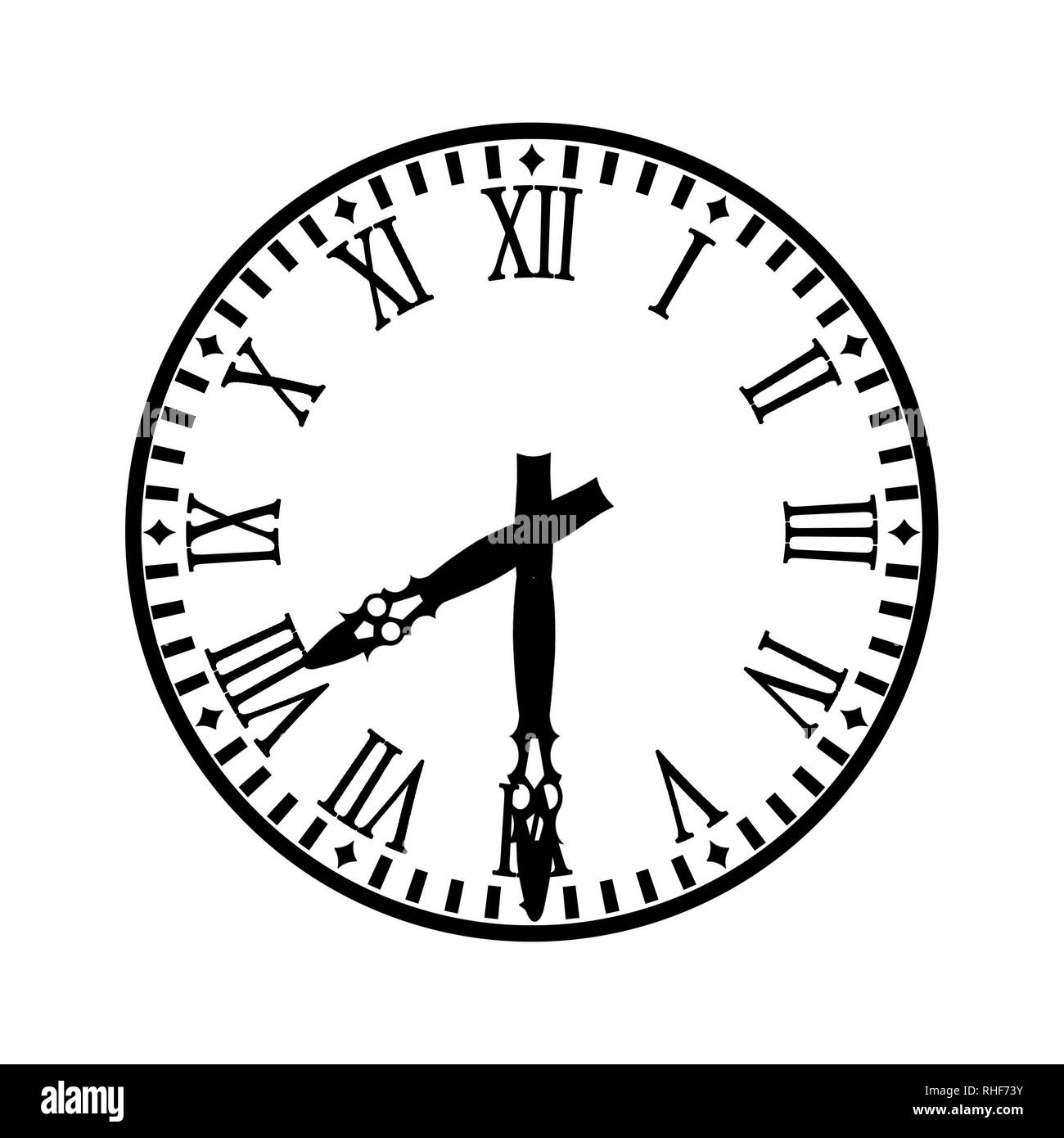 Uhr mit Anzeige für Stunde und Minute Anzeige Stockfoto