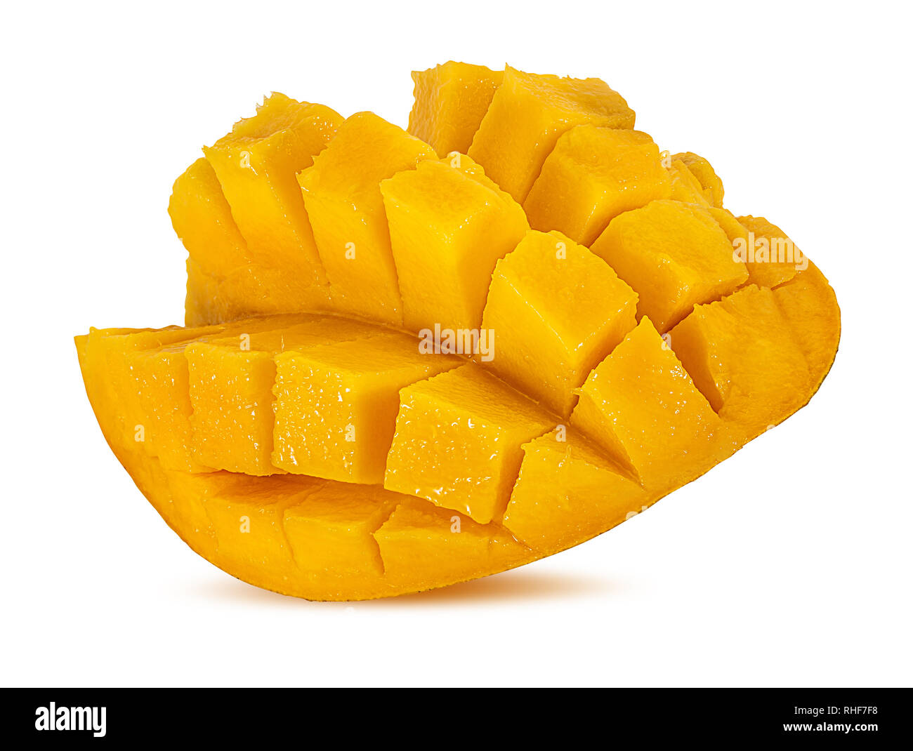 Mango-Frucht isoliert auf weißem Hintergrund Stockfoto