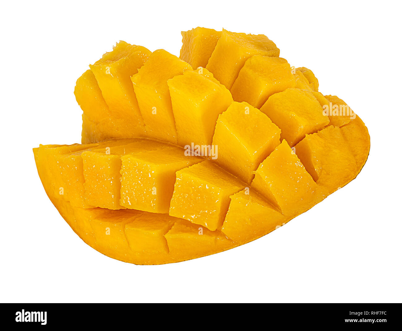Mango-Frucht isoliert auf weißem Hintergrund Stockfoto