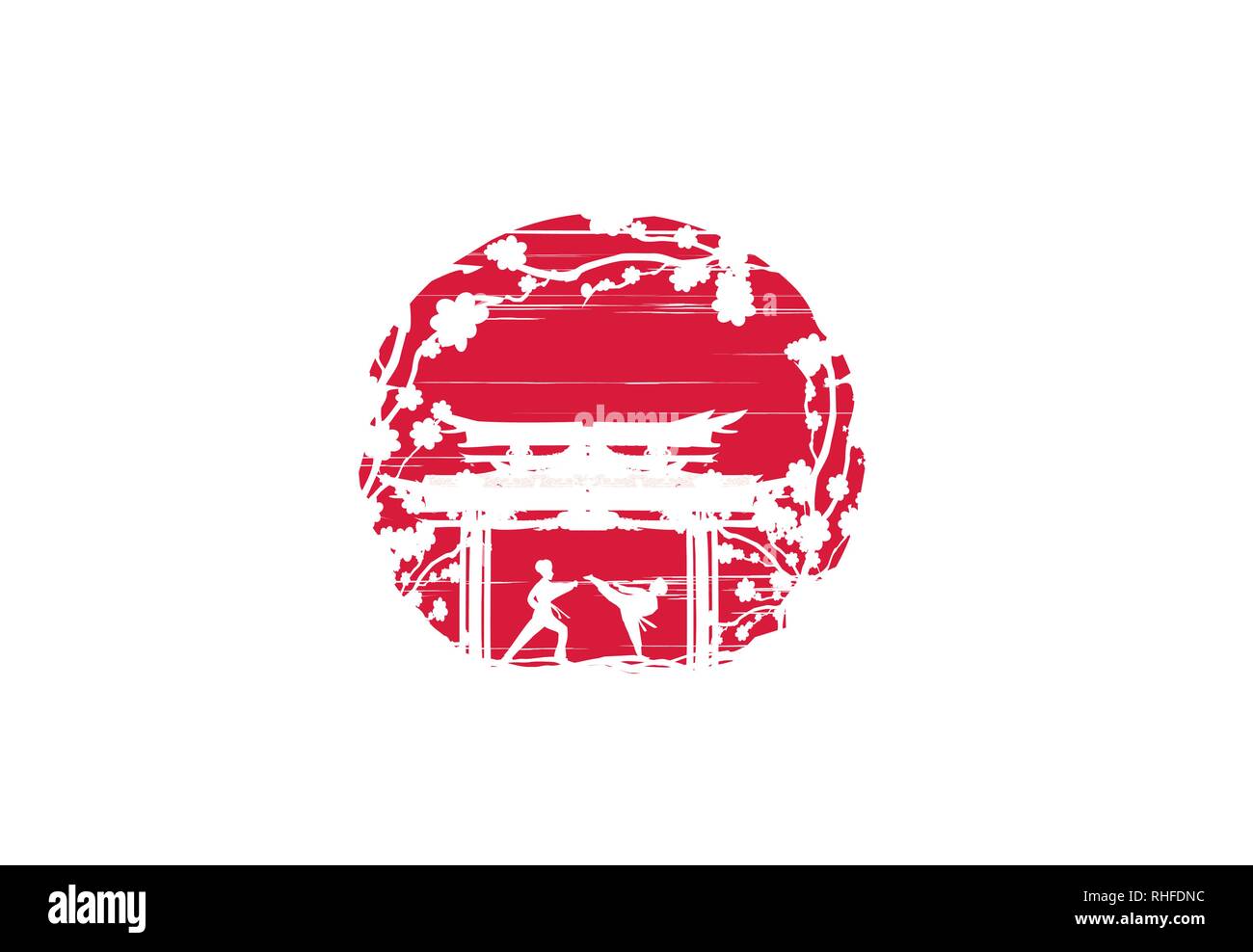 Karate Berufe - Grunge Hintergrund Stock Vektor