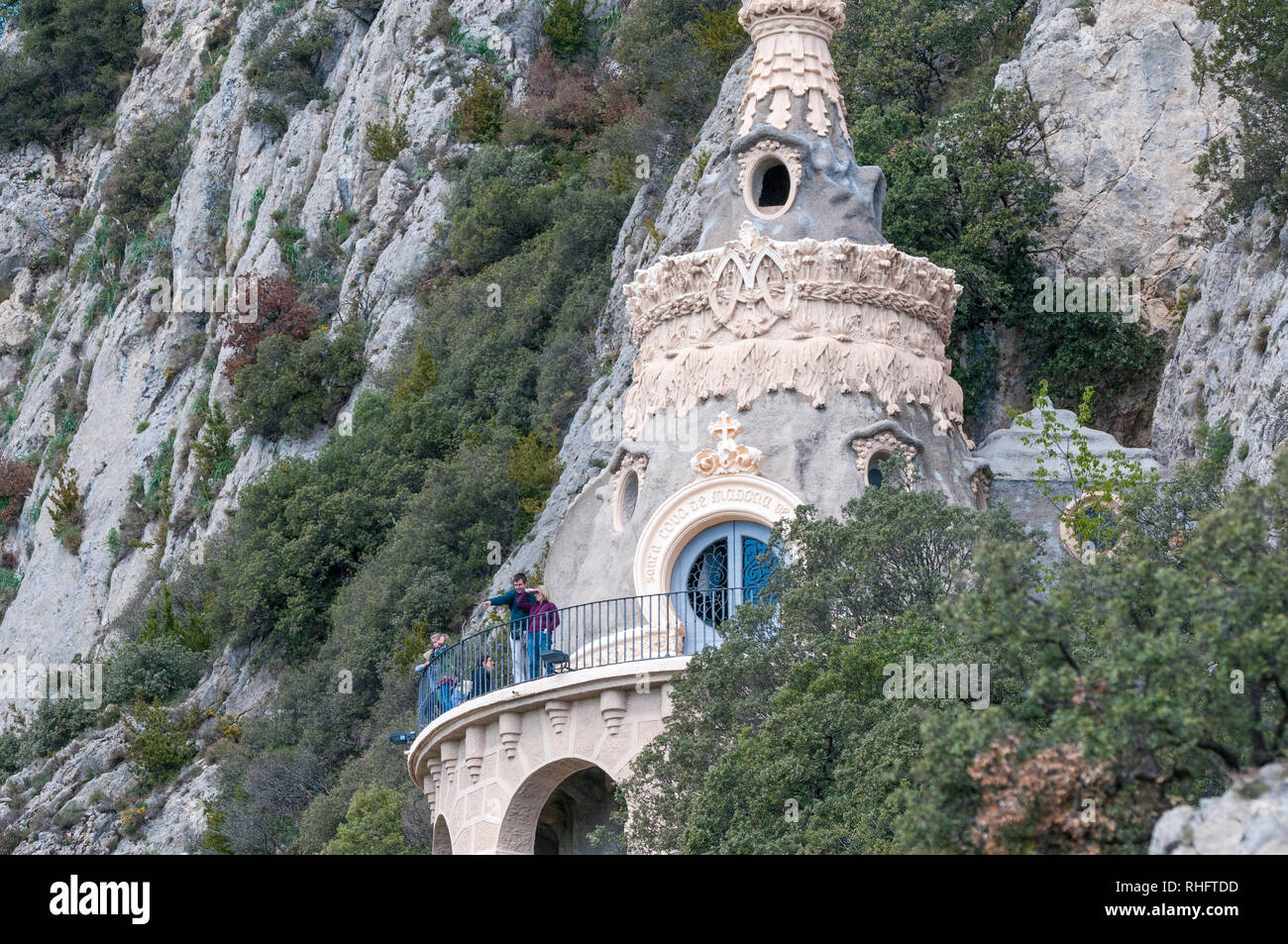 Anzeigen von queralt Sancturary, Berga, Katalonien, Spanien Stockfoto