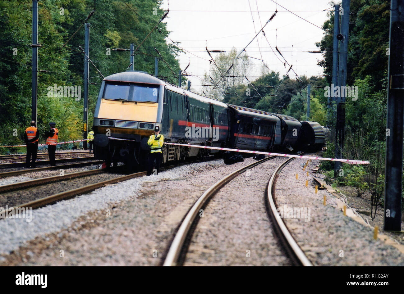 Hatfield Zugunglück Stockfoto