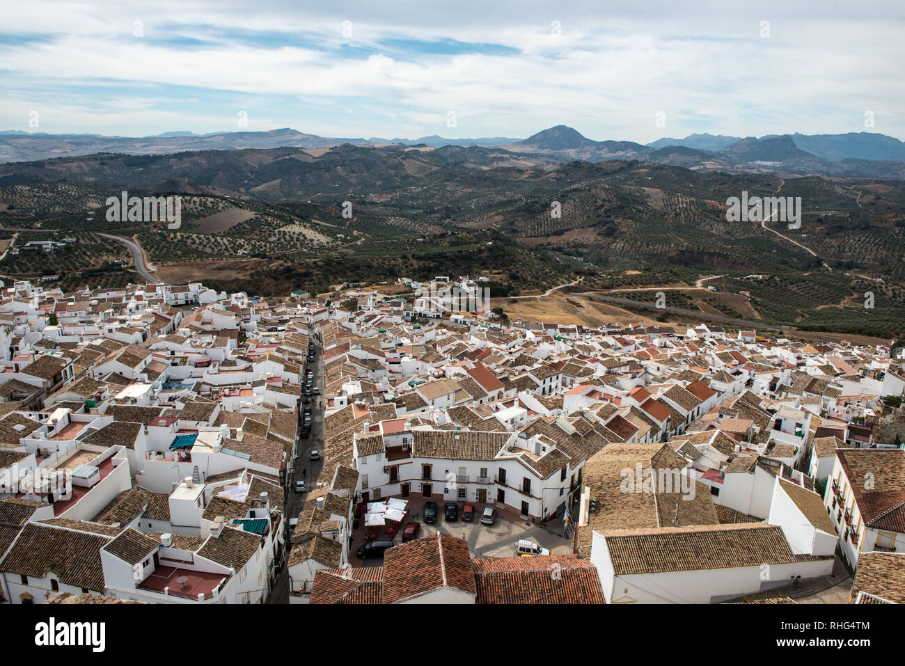 Pueblos Blancos - Weisse Dörfer in Andalusien, Spanien Stockfoto