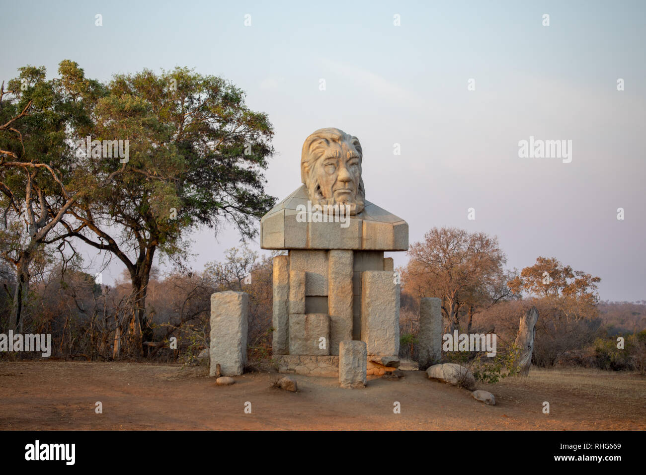 Statue von Paul Kruger, Gründer des Kruger National Park, Südafrika Stockfoto