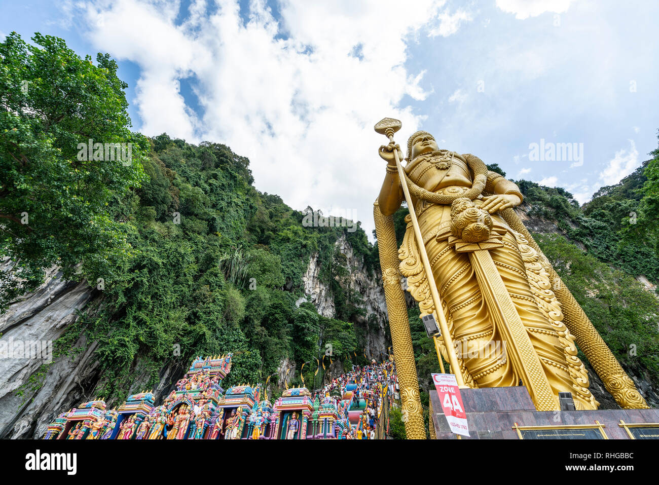 Die große Statue am Batu Höhlen, Kuala Lumpur, Malaysia Stockfoto
