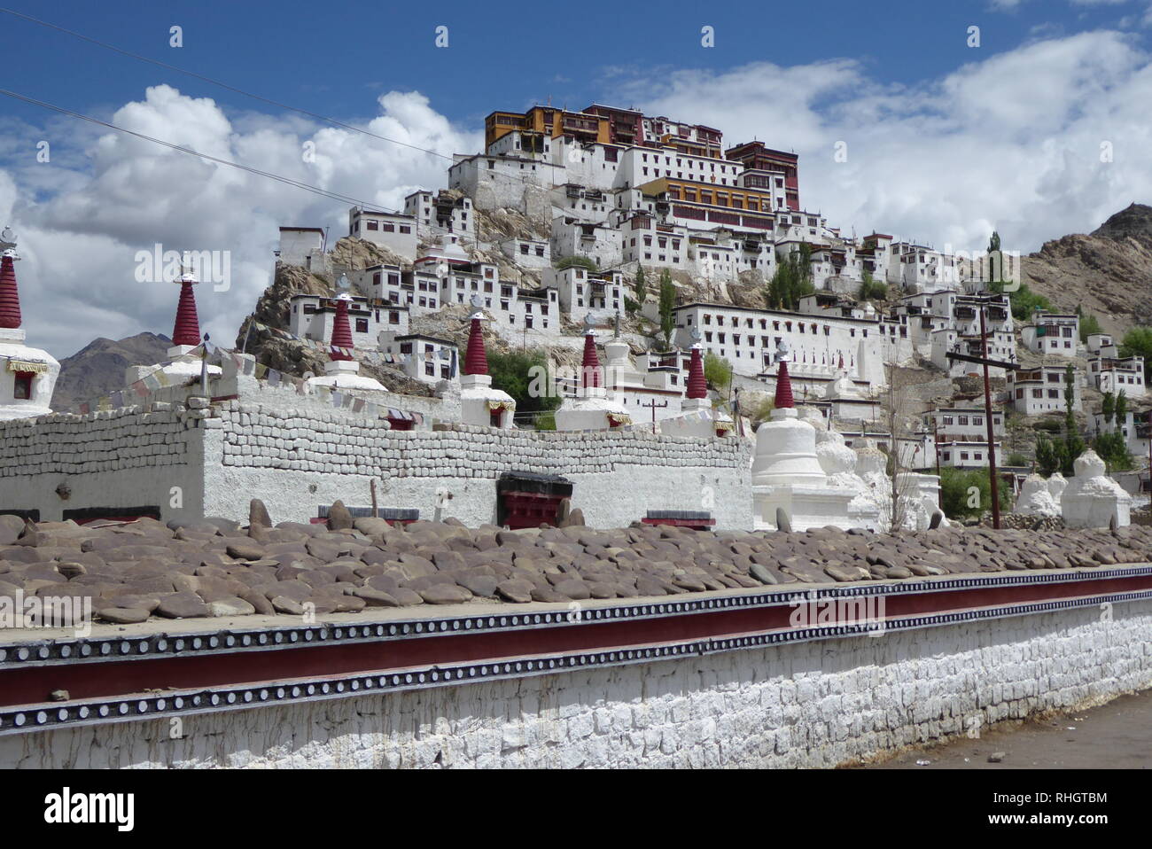 Buddhistische Kloster Thikse im Indus-tal in Ladakh, Indien Stockfoto
