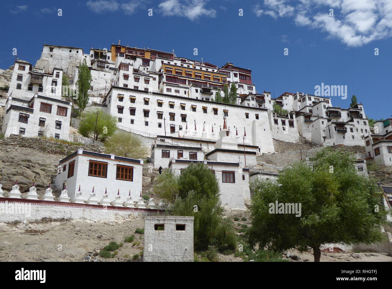 Buddhistische Kloster Thikse im Indus-tal in Ladakh, Indien Stockfoto