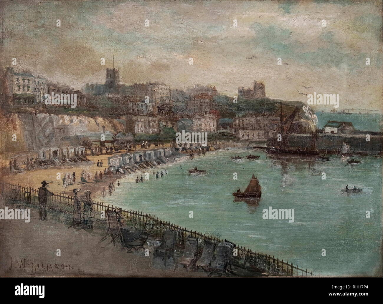 AJAXNETPHOTO. 2012. SOUTHAMPTON, ENGLAND. - J. WILLIAMSON ART - ANSICHT VON BROADSTAIRS GEMALT VON J. WILLIAMSON. ENGLISCHSCHULE. VERS INSCHRIFT: "MORNING BROADSTAIRS, TROSTLOSES HAUS IN DER FERNE." ANFANG DES 20. JAHRHUNDERTS. QUELLE:PRIVATE SAMMLUNG. FOTO: JONATHAN EASTLAND/AJAX REF: GR71318 Stockfoto