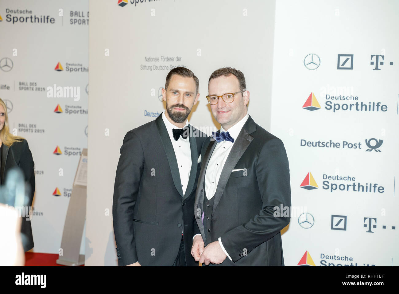 Wiesbaden, Deutschland. 2. Feb 2019. Daniel Funke und Jens Spahn bei Ball des Sports 2019 Credit: Markus Wissmann/Alamy leben Nachrichten Stockfoto