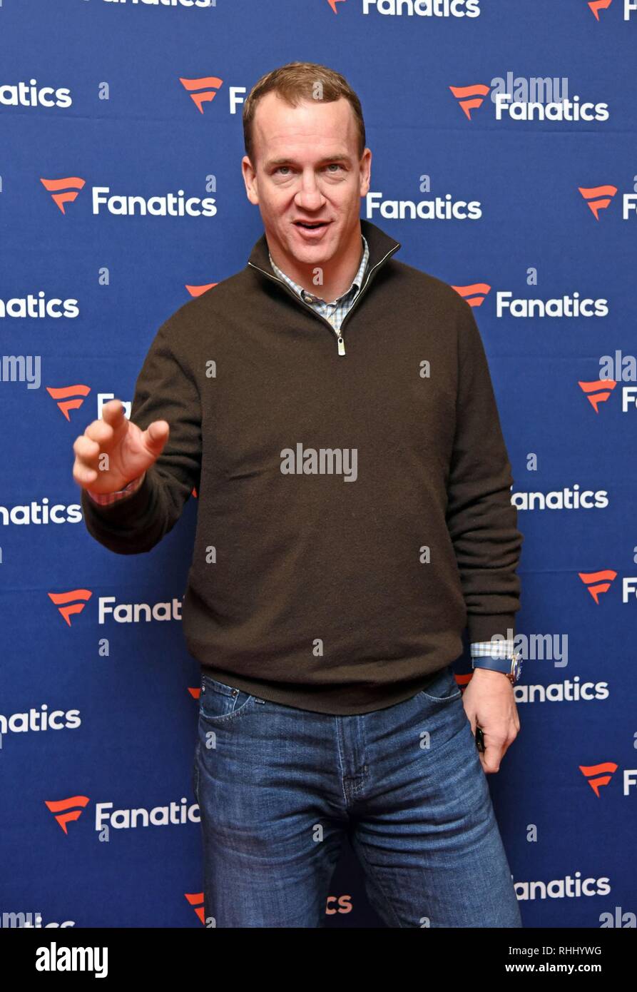 Atlanta, GA, USA. 2 Feb, 2019. Peyton Manning in der Ankunftshalle für Michael Rubin's Fanatiker Super Bowl LIII, College Football Hall of Fame, Atlanta, GA. Februar 2, 2019. Credit: Derek Sturm/Everett Collection/Alamy leben Nachrichten Stockfoto