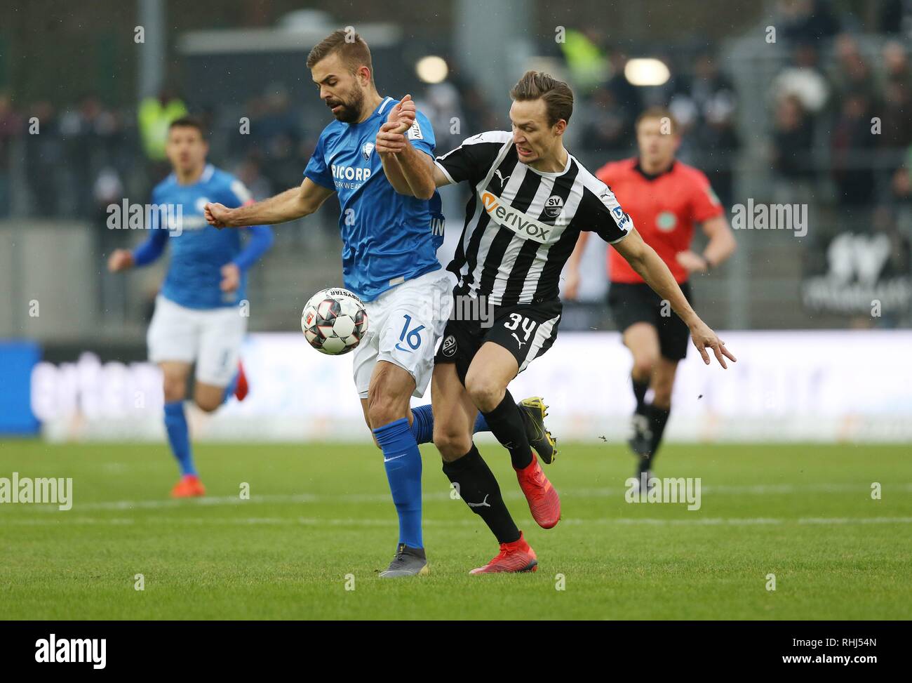 Sandhausen, Deutschland. 03 Feb, 2019. firo: 03.02.2019, Fußball, 2.Bundesliga, Saison 2018/2019, SV Sandhausen - VfL Bochum | Verwendung der weltweiten Kredit: dpa/Alamy leben Nachrichten Stockfoto