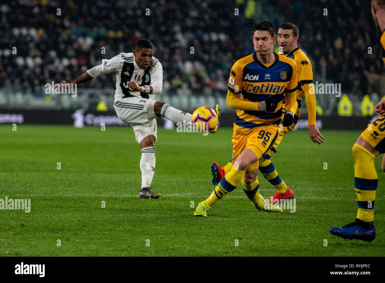 Turin, Italien. 02 Feb, 2019. Während der Fußball Serie A Gleichen FC Juventus vs Parma. Das Spiel endete 3-3 in der Allianz Stadion in Turin. Credit: Alberto Gandolfo/Pacific Press/Alamy leben Nachrichten Stockfoto