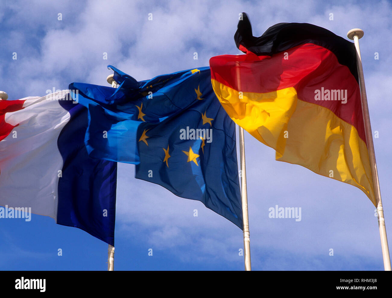 Vielfalt der europäischen Flaggen, Stockfoto
