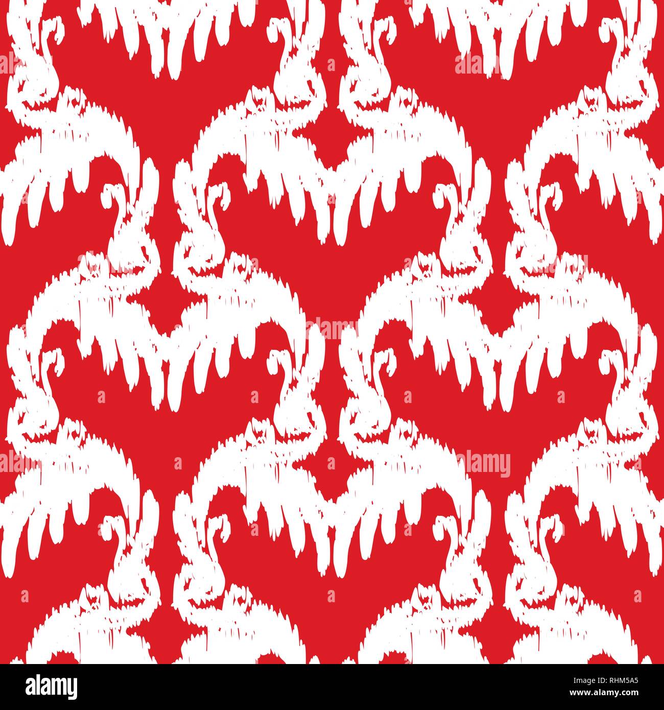 Rot und Weiß elegante nahtlose Muster. Vintage vektor Monogramm klassische Elemente. Ornament Motive für Gewebe und Textilien, Tapeten. Stock Vektor