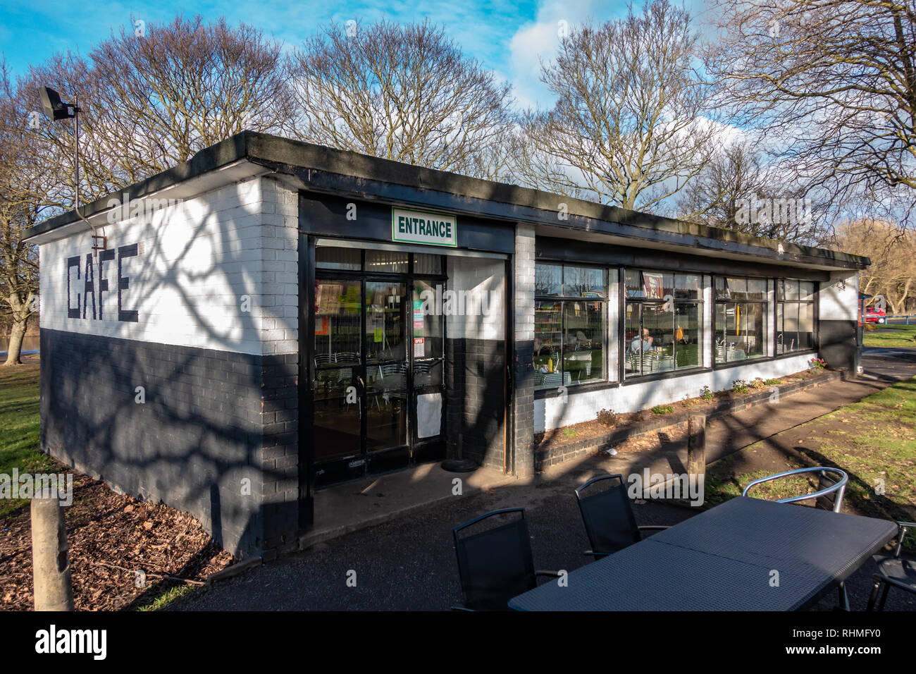 Traditionelle englische Arbeiter cafe in Doncaster, Yorkshire, England Stockfoto