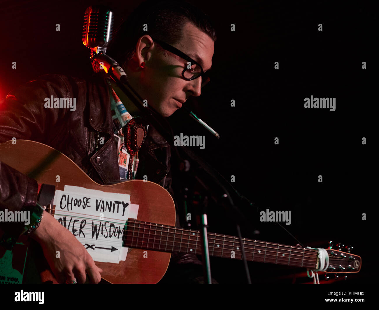 Micha P Hinson durchführen bei Sidecar Factory Club, Barcelona, Spanien. Foto: Mariano Anton. Januar 2019 Stockfoto