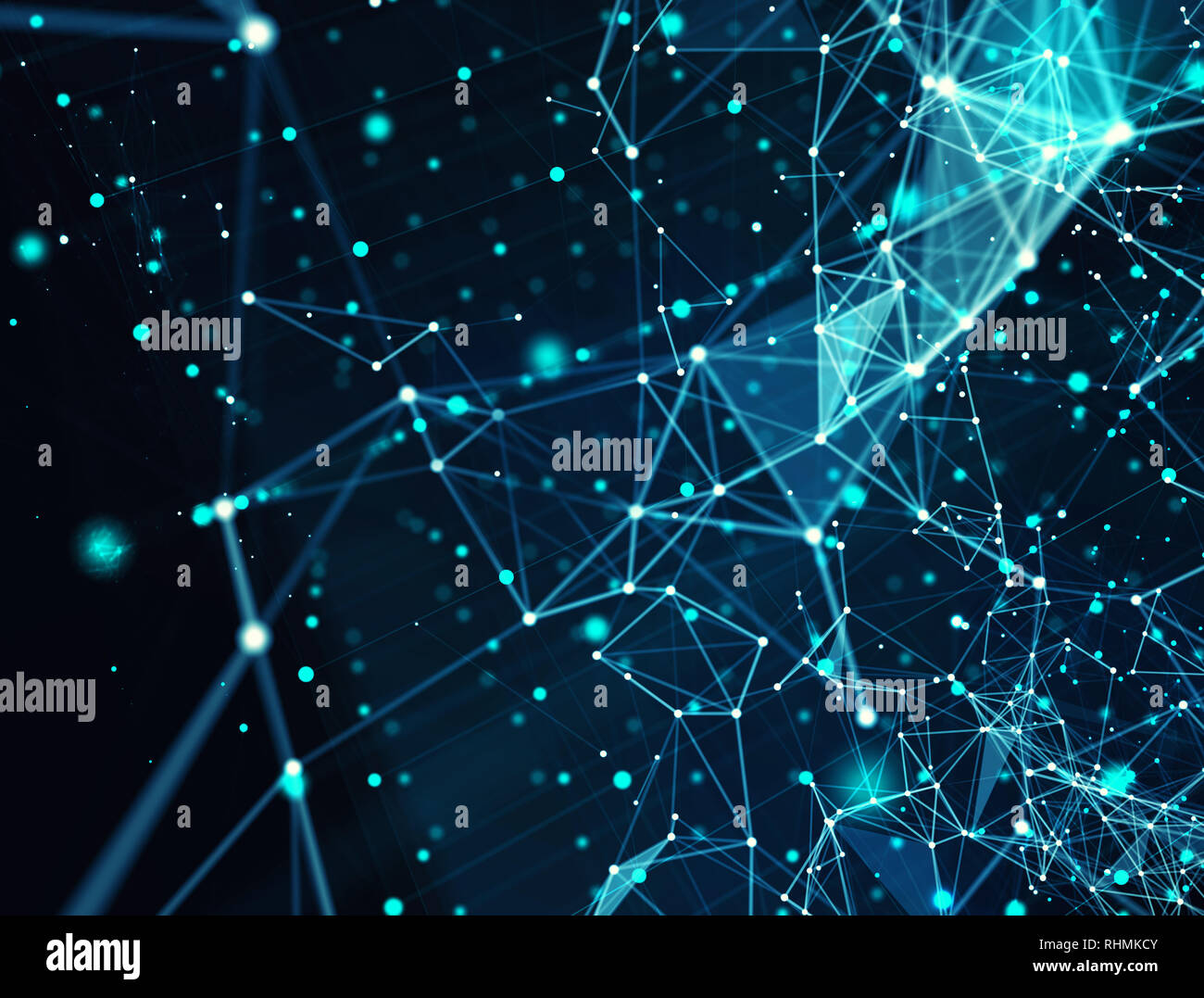 Abstrakte Internetverbindung Netzwerk Hintergrund mit Motion Effekte Stockfoto