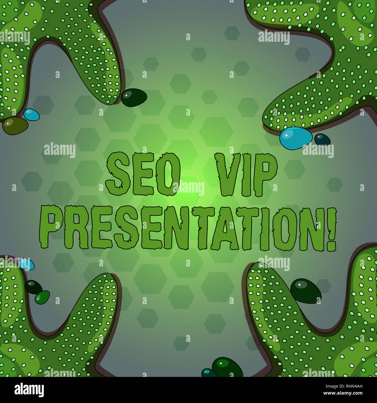 Wort schreiben Text Seo Vip-Präsentation. Business Konzept für die Präsentation auf, wie man die Suchmaschine Starfish Foto auf vier Ecken wi verbessern Stockfoto