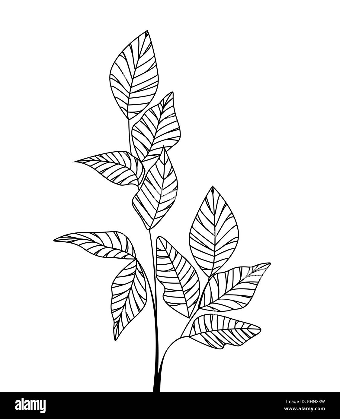 Natürlichen Hintergrund mit Blättern Stock Vektor