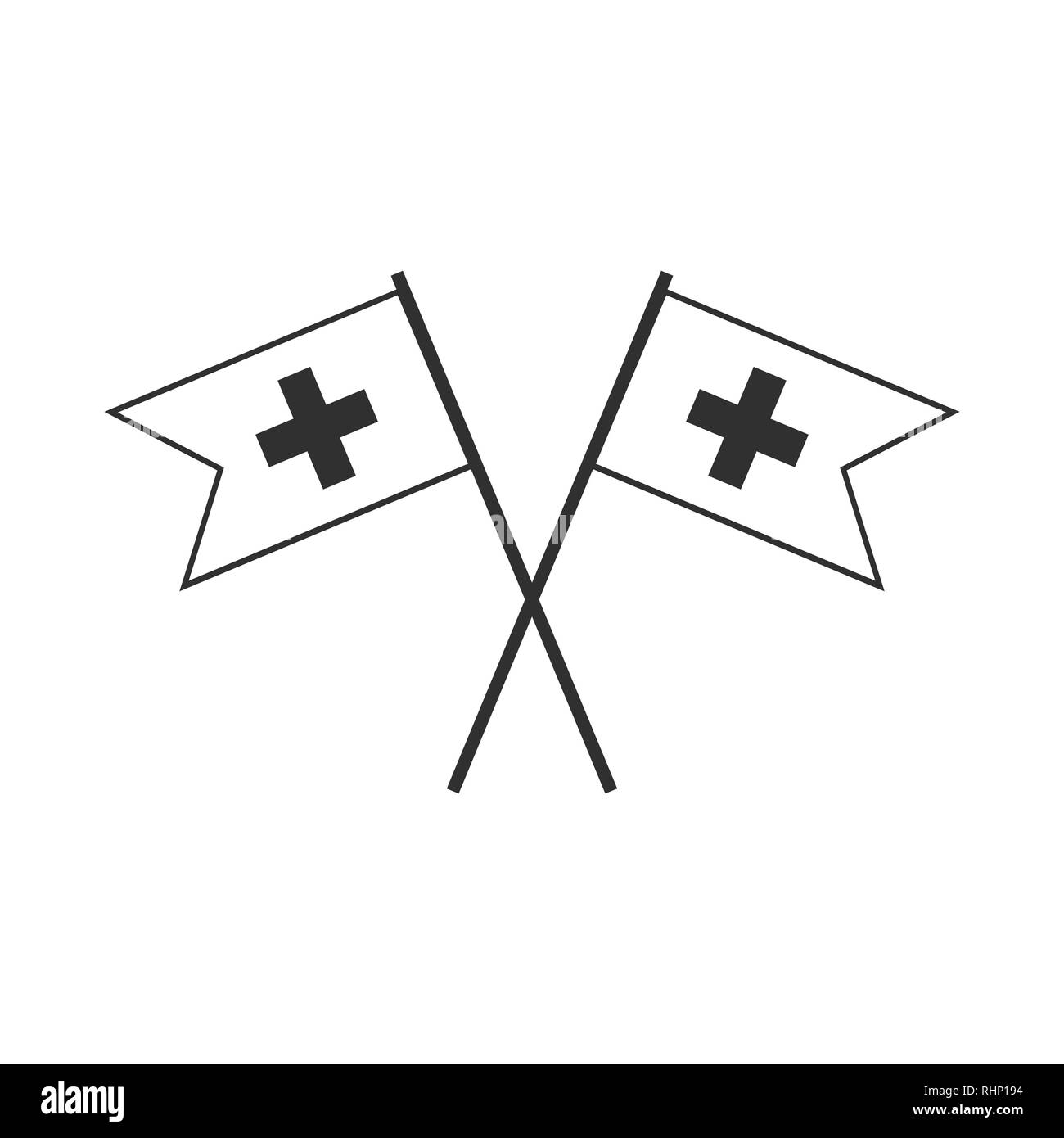 Schweiz Flagge Schwarzweiß-Stockfotos und -bilder - Alamy