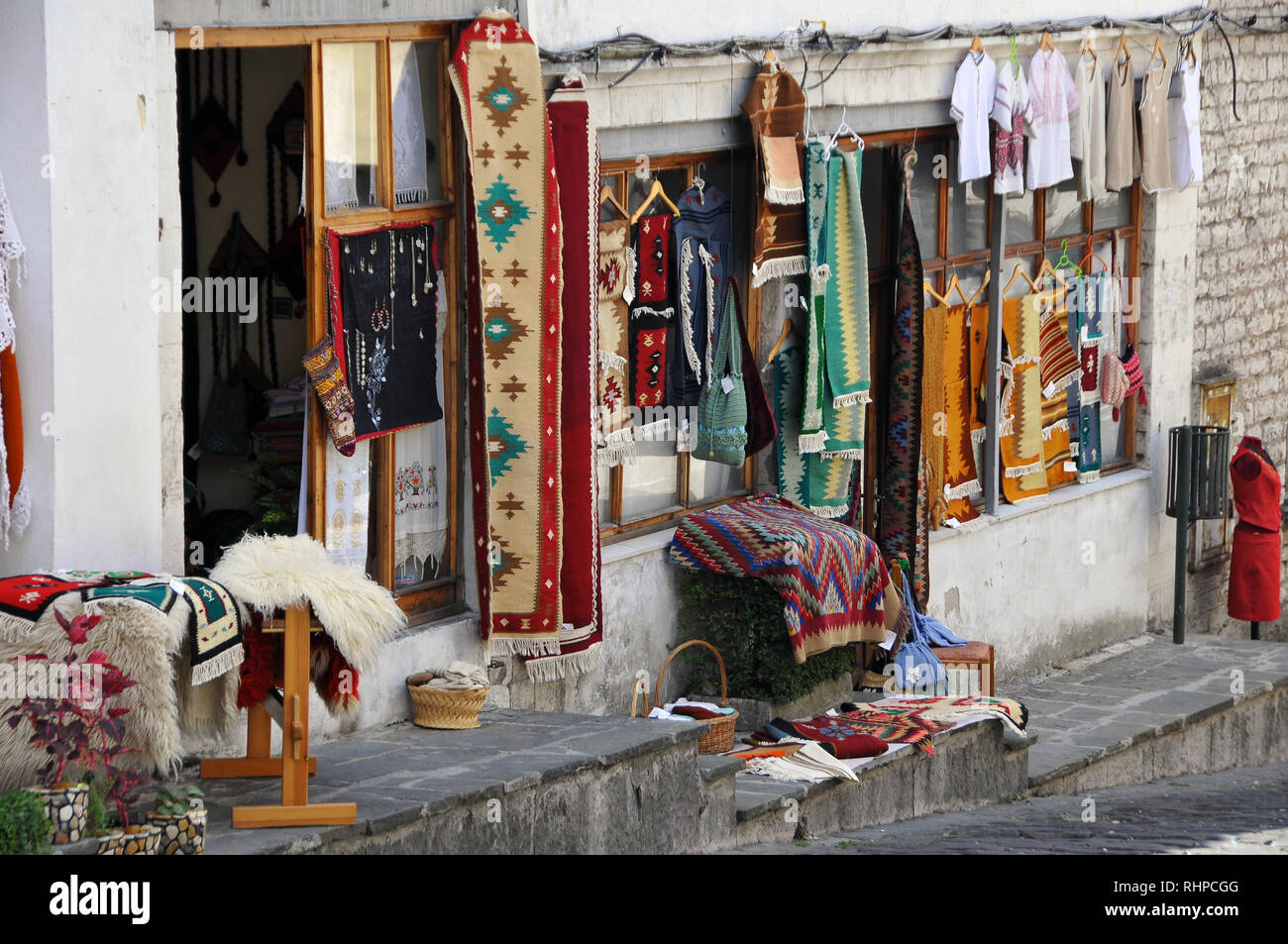 In Gjirokaster Alnbania. UNESCO-Weltkulturerbe, Europa Stockfoto