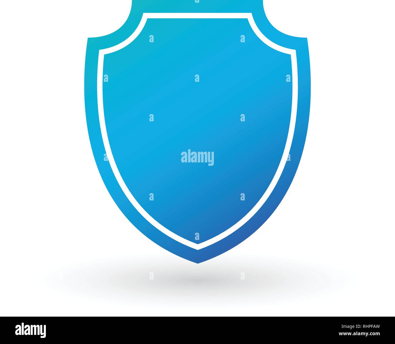 Dlue gradient Schildsymbol im trendigen flachem Design. Schild Symbol für Web site Design, Logo, App, UI, Präsentation. Vector Illustration isoliert auf Stock Vektor