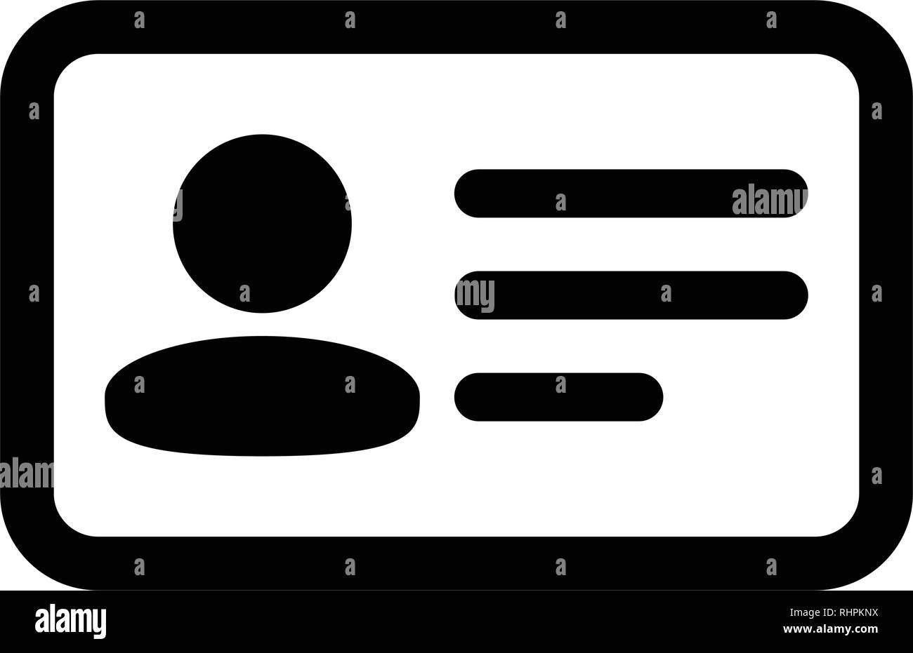 Abzeichen Symbol Vektor männlichen Benutzer person Profil avatar Symbol mit Personalausweis in flachen Farbe glyphe Piktogramm Abbildung Stock Vektor