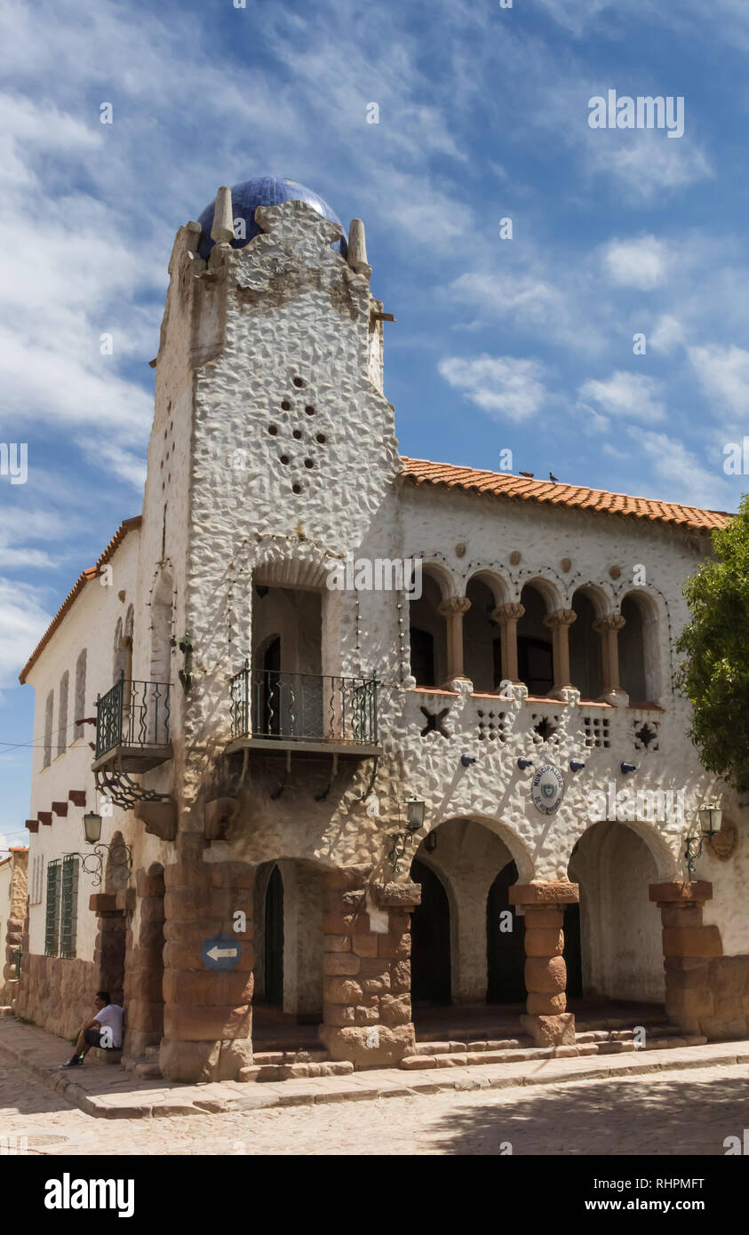 Turm der historischen Rathaus von Humahuaca, Argentinien Stockfoto