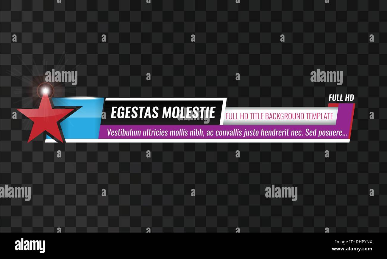 Einzigartige Video Schlagzeile Titel oder unteren Drittel Vorlage. High Ausführliche Vector Illustration Stock Vektor