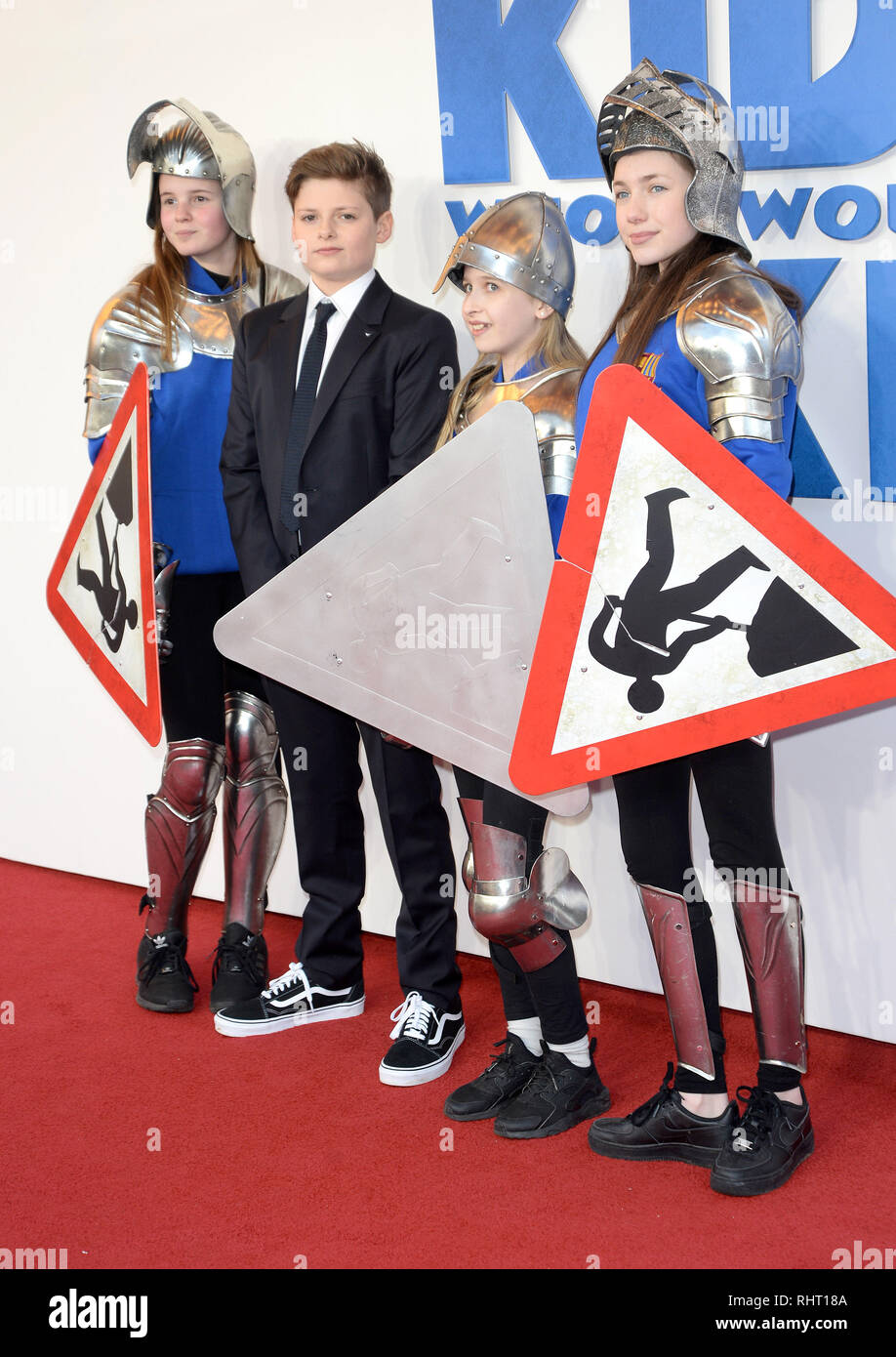 Foto © gutgeschrieben werden Alpha Presse 078237 03/02/2019 Louis Ashbourne Serkis das Zicklein, das König Gala Familie Screening im Odeon Leicester Square in London. Stockfoto