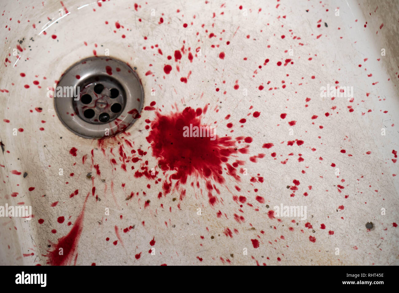 Waschbecken Blut