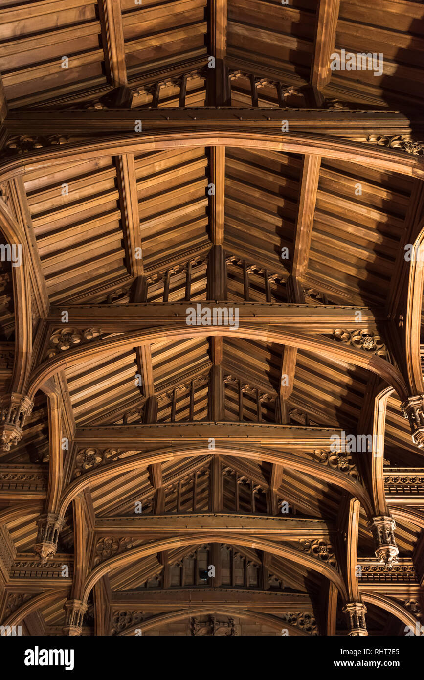 King's Hall Decke, Bamburgh Castle, Northumberland, Großbritannien Stockfoto