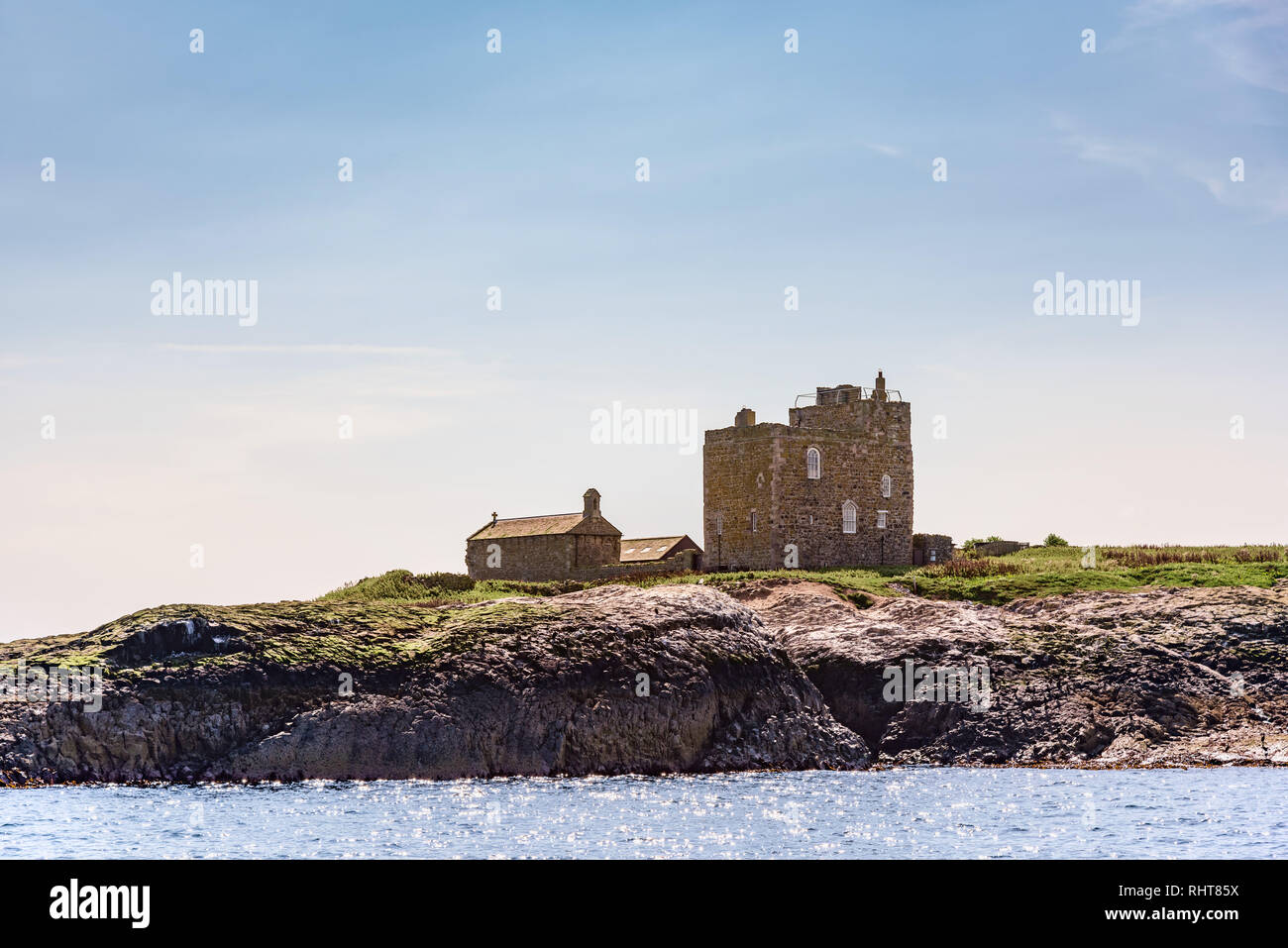 Kapelle des Hl. Cuthbert, Farne Islands, Northumberland, Großbritannien Stockfoto