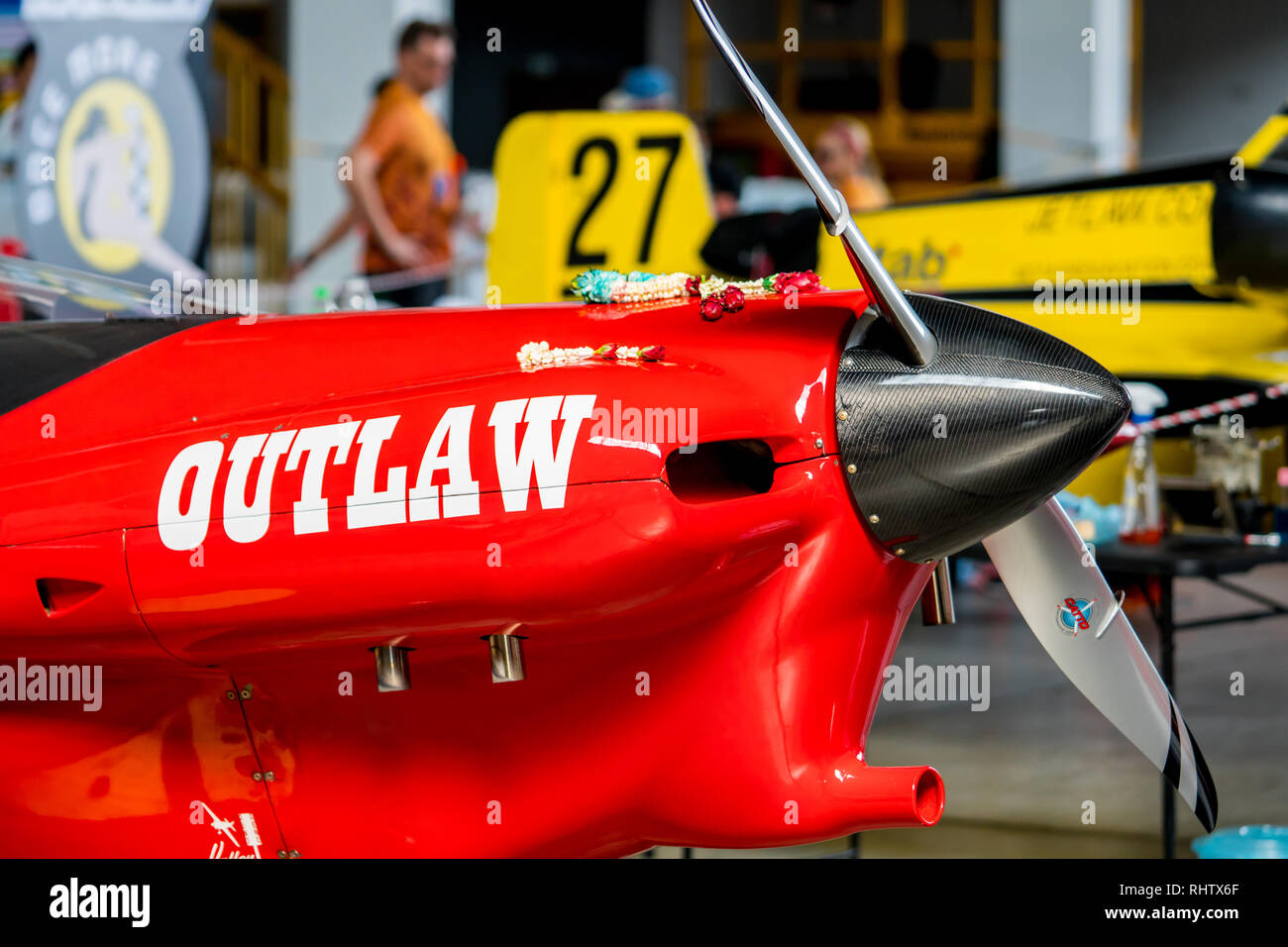 RAYONG, THAILAND - November 18, 2017: Air Race 1 Wm Thailand 2017 bei U-Tapao Naval Air Base in Thailand Stockfoto