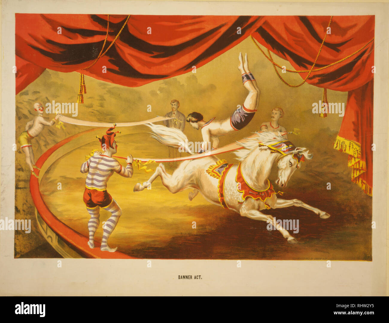 Circus Poster mit Acrobat auf Pferd Ca. 1875 Stockfoto