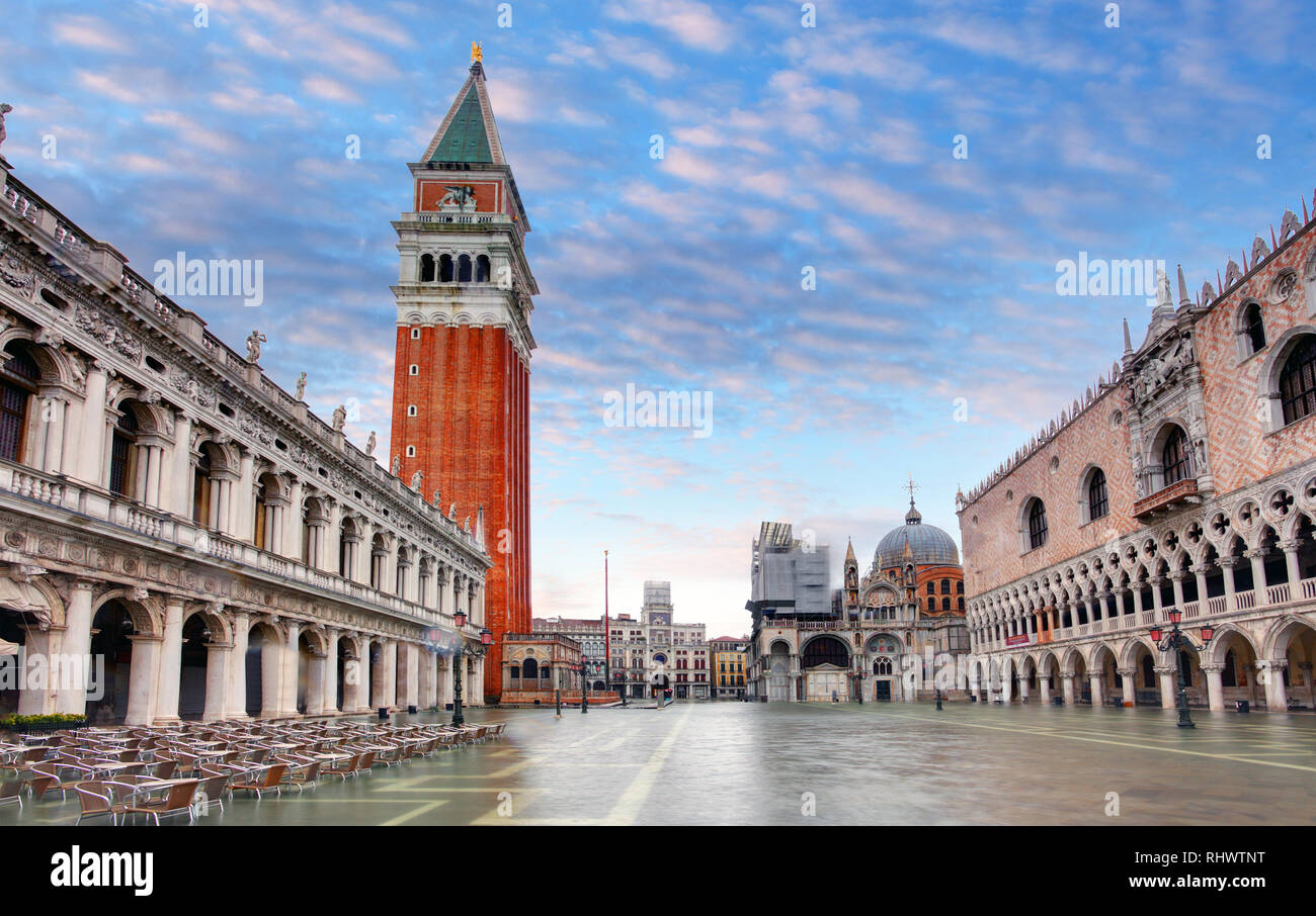 Piazza San Marco, Venedig Italien. Stockfoto
