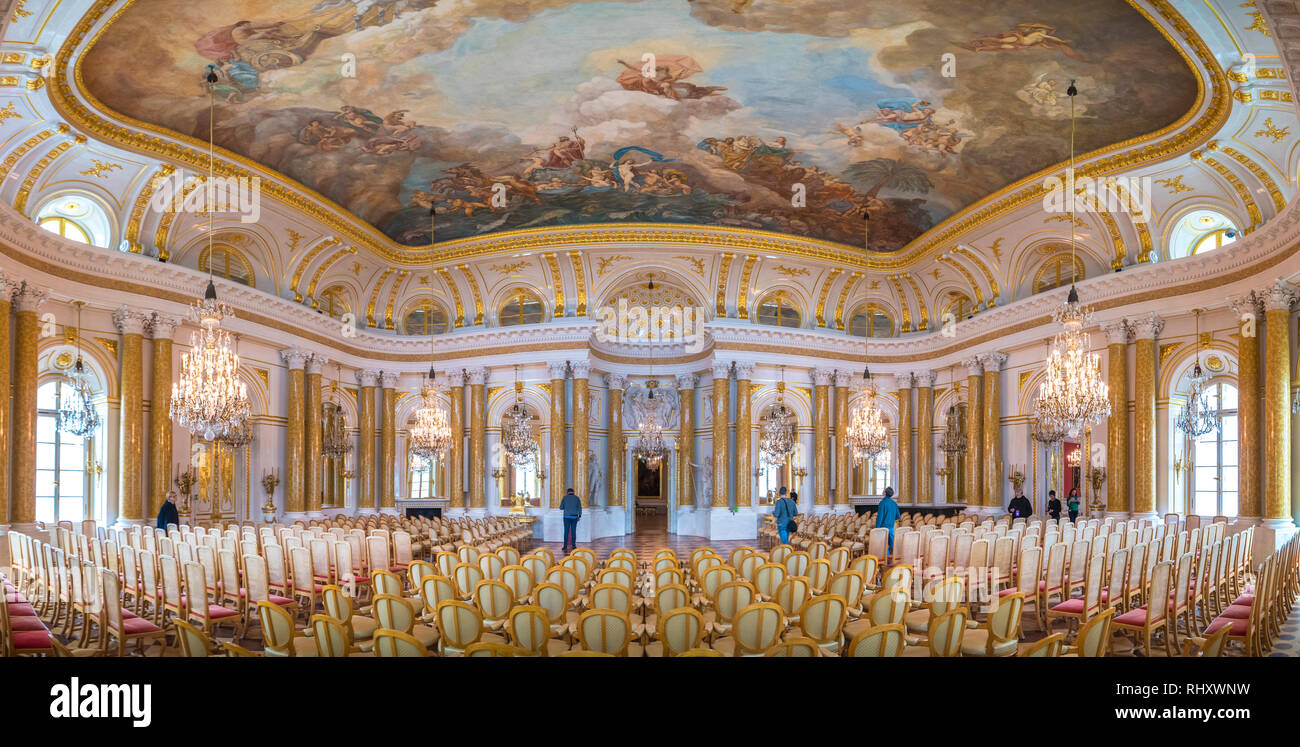 Warschau Palace. Im Inneren des Königlichen Schlosses. Der Palast ist ein Wahrzeichen Denkmal und ist ein UNESCO Weltkulturerbe in Polen. Stockfoto