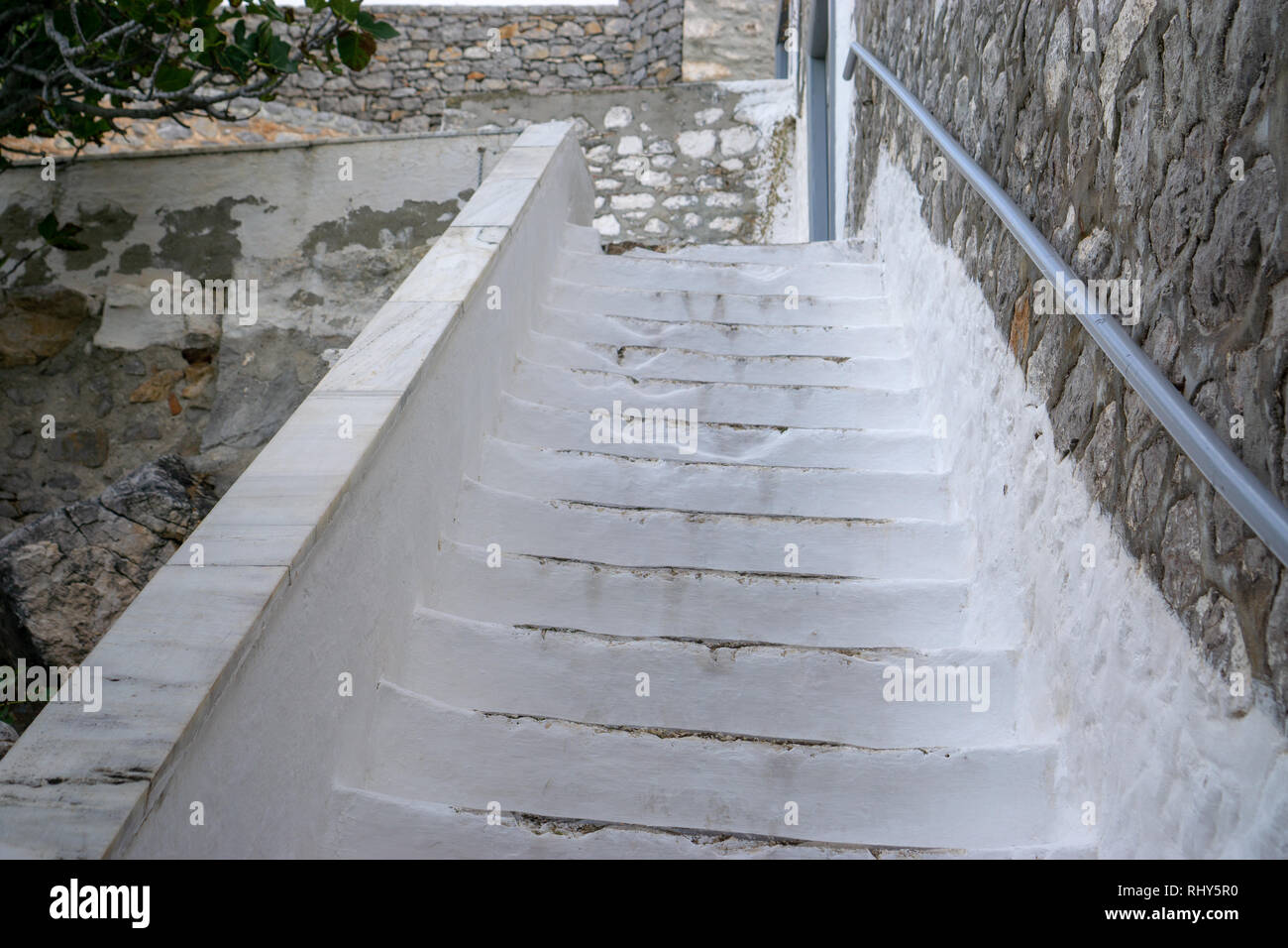 Hydra war Leonard Cohen's Griechische Insel zurückziehen. Es inspirierte die Künstlerin "Tage der Güte" zu schreiben über seine Freundin und Muse Marianne Ihlen. Stockfoto