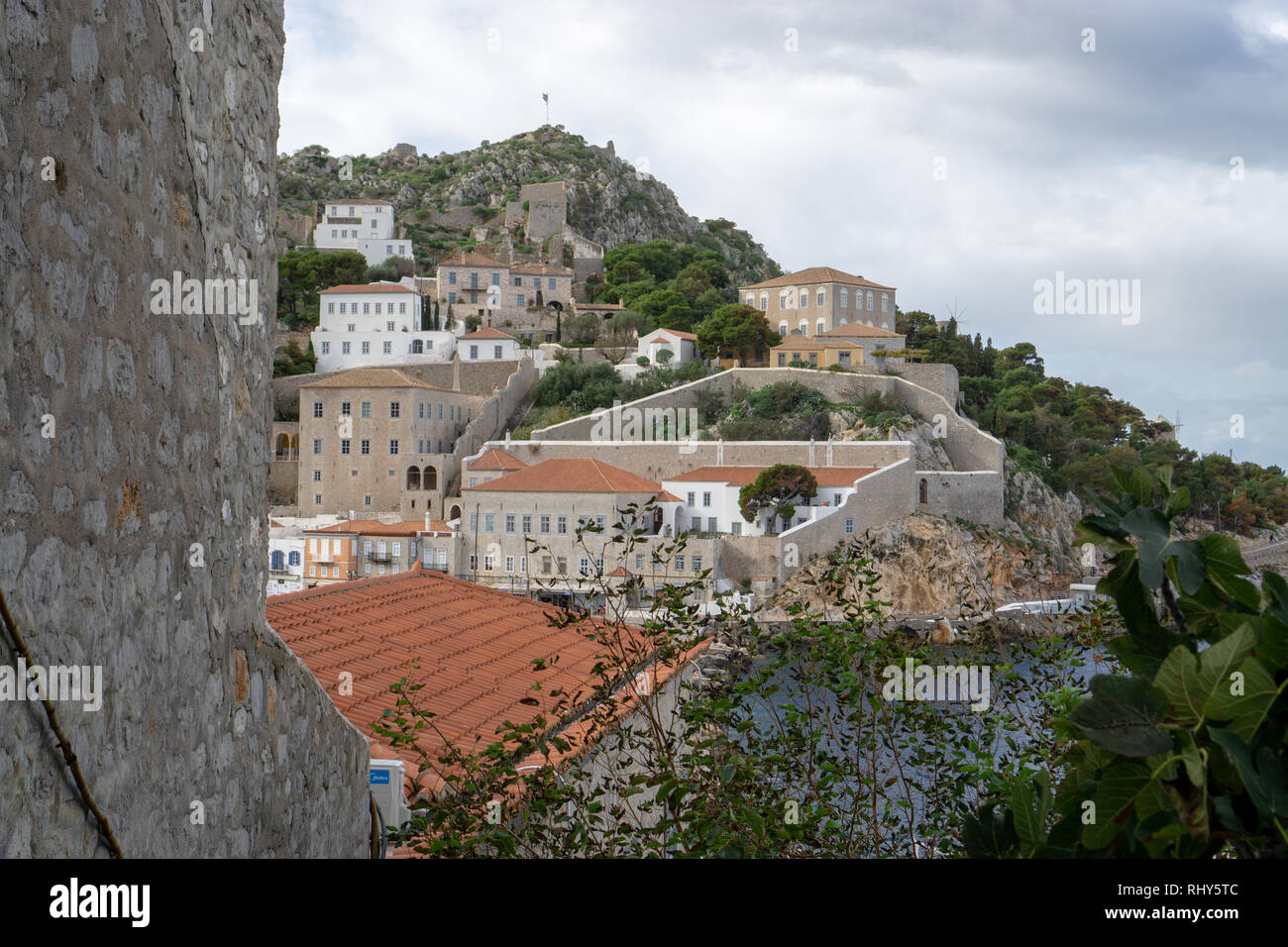 Hydra war Leonard Cohen's Griechische Insel zurückziehen. Es inspirierte die Künstlerin "Tage der Güte" zu schreiben über seine Freundin und Muse Marianne Ihlen. Stockfoto