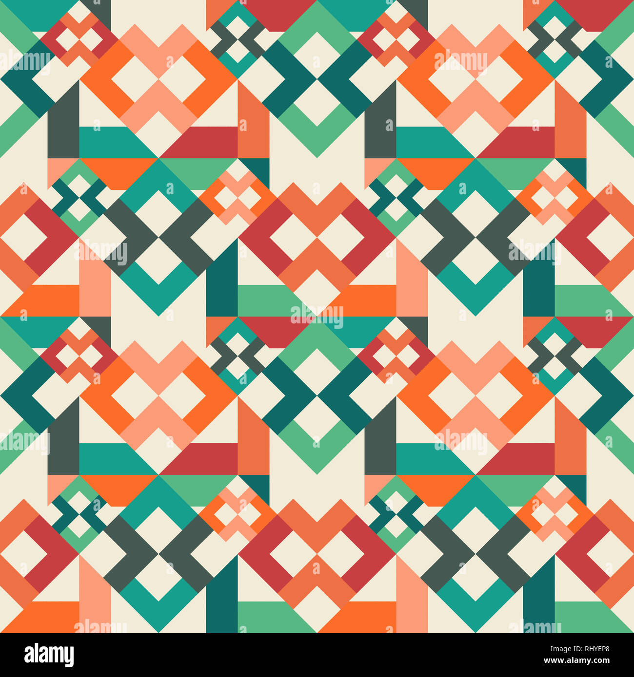 Ein buntes Digitale geometrische nahtlose Muster von Origami inspirieren - Wenn wiederholt die Fliese macht eine nahtlose Muster. Stockfoto