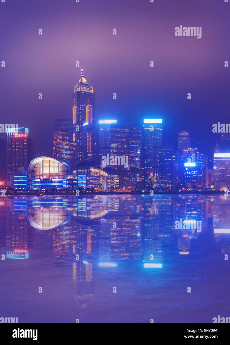 Panorama von central Hong Kong Stockfoto