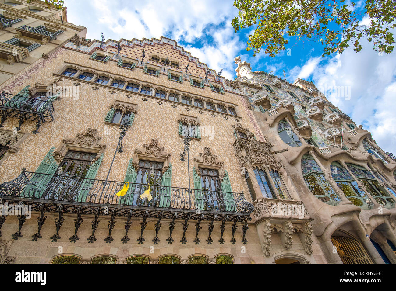 Gaudi's Schöpfung Haus Casa Batlo. Das Gebäude, das ist jetzt Casa