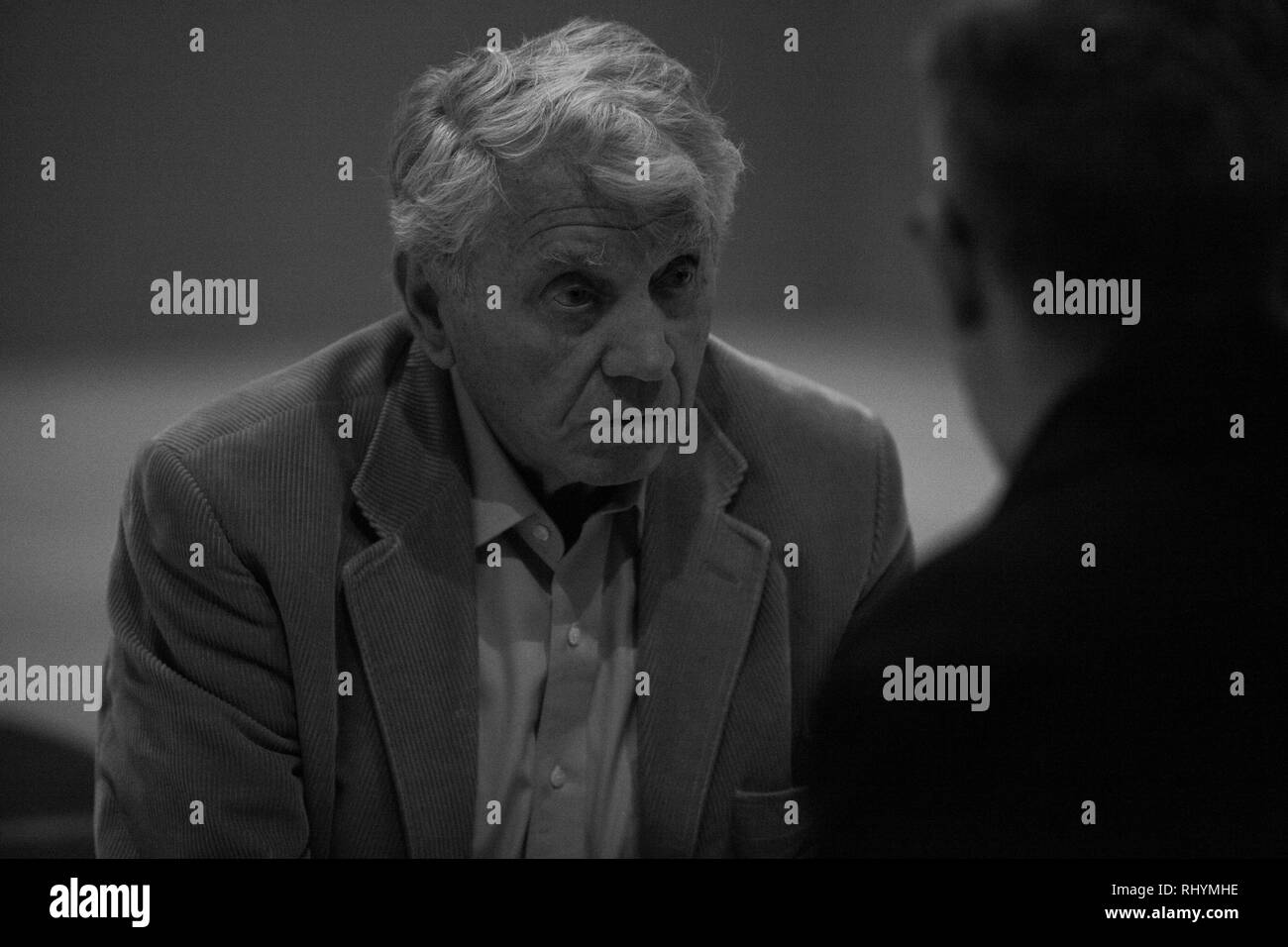 Don McCullin bei der Eröffnung eines großen Retrospektive der seine Arbeit bei Tate Großbritannien am 5. Februar. Es umfasst von seiner berühmten Fotos von Th Stockfoto